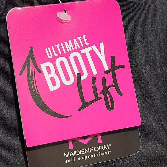 MAIDENFORM SHORTS BOOTY LIFT SHAPEWEAR SIZE 2XL BLACK SMOOTHING WAISTBAND - Picture 5 of 12